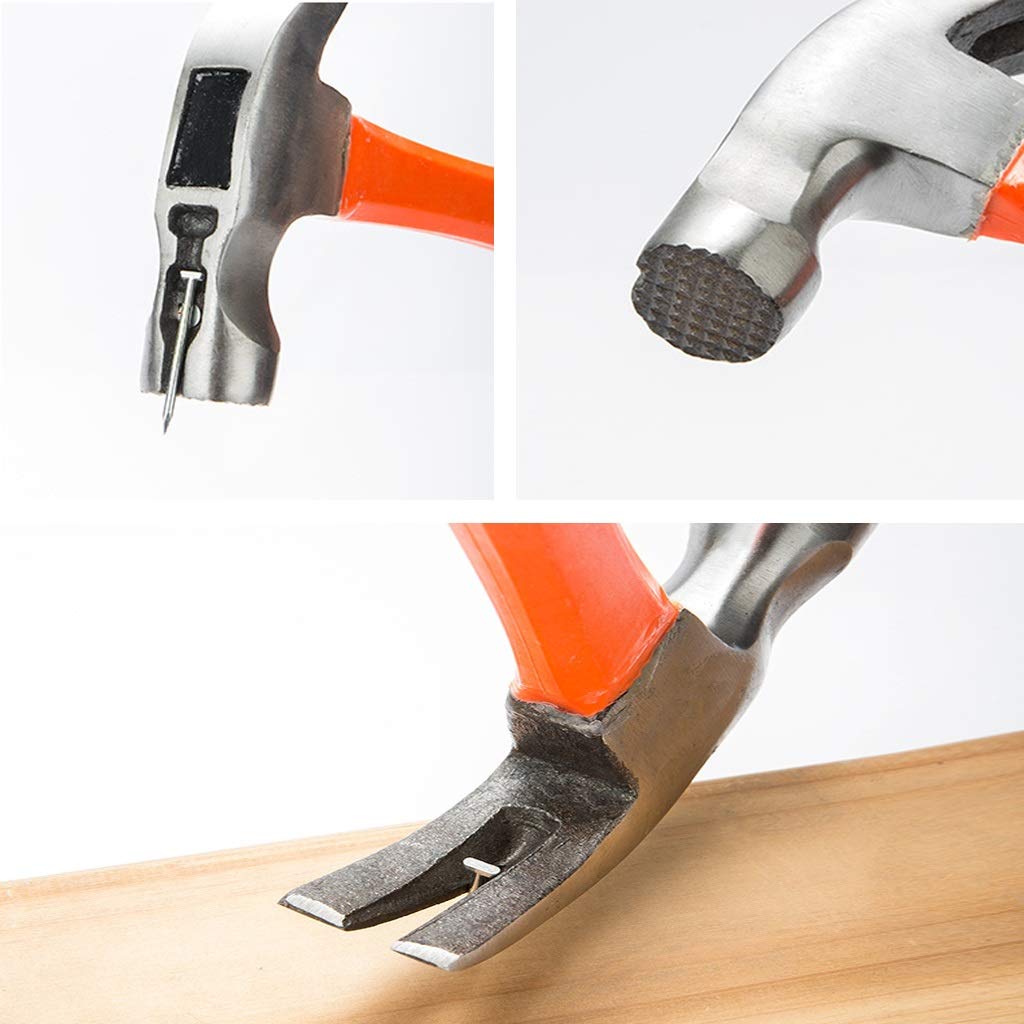 NYKK Martillo Herramienta de Martillo Martillo Mango de Madera Martillo de uñas multifunción Martillo Martillo de Hierro carpintería Martillo Clavo Martillo de una Pieza Martillo de Orejas