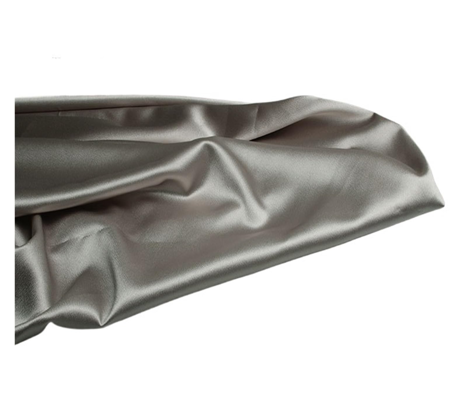 Tela De Raso Satin Tela de satén de poliéster de color liso, ideal for coser vestidos y forros, por metro.(Grey,150cmX500cm)