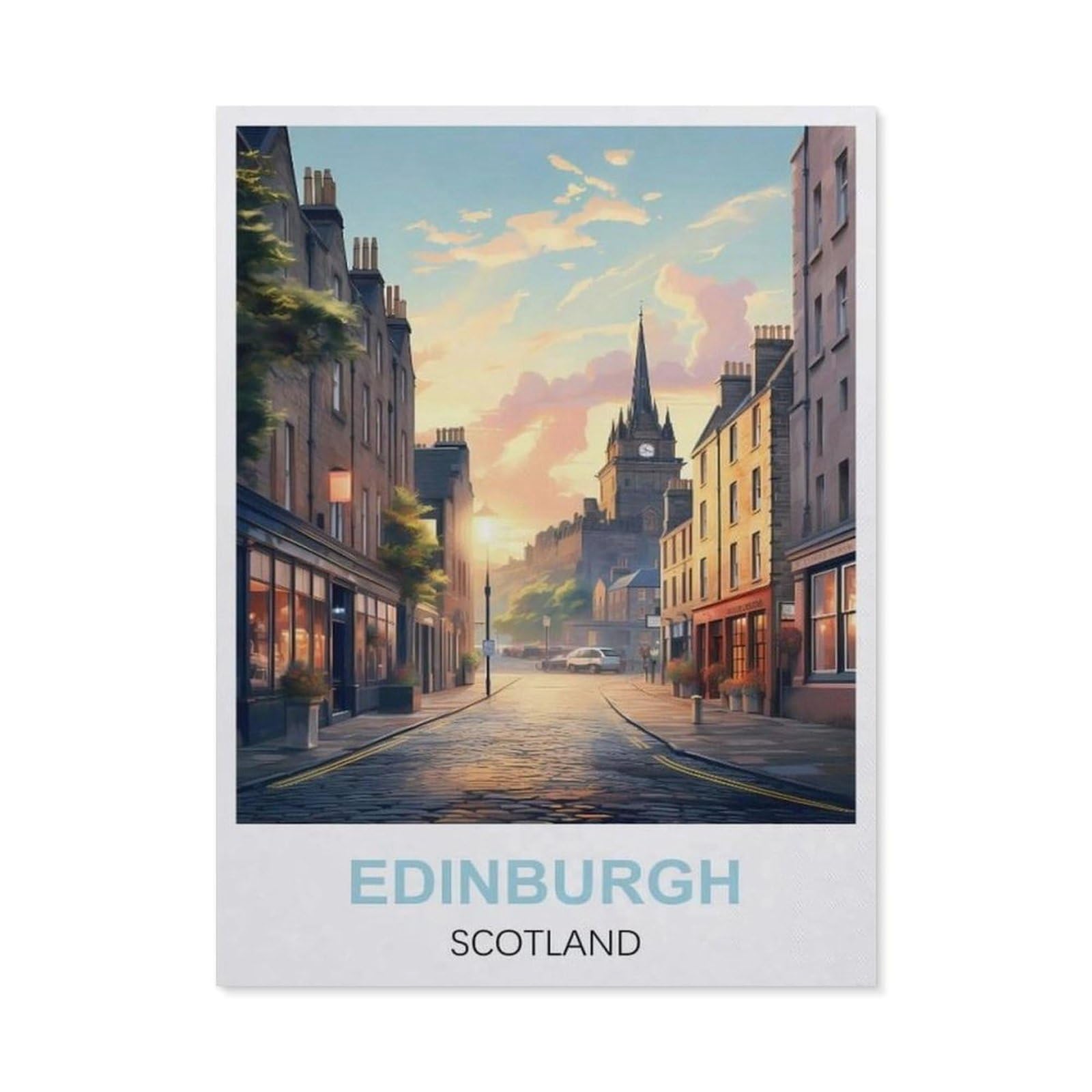 Tin Sign，Edinburgh Scotland(20x30cm）