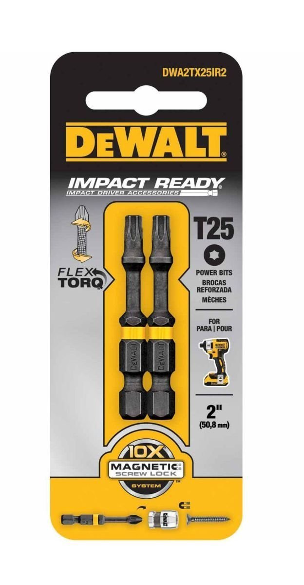 DeWalt T25 Torx Bits DeWalt DW2665IR Impact Ready Torx Bits – 2 Packs Of 2 T25 Star Bits (4 Total) Milwaukee Torx Bit Set - Foto 8