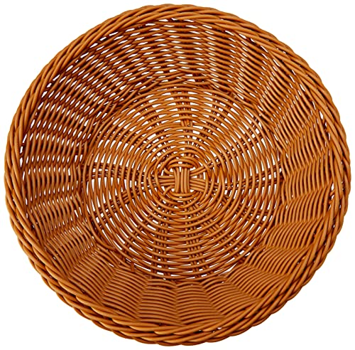 Cesta Redonda de Rattan Plástico 21cm x 7cm - Lyor