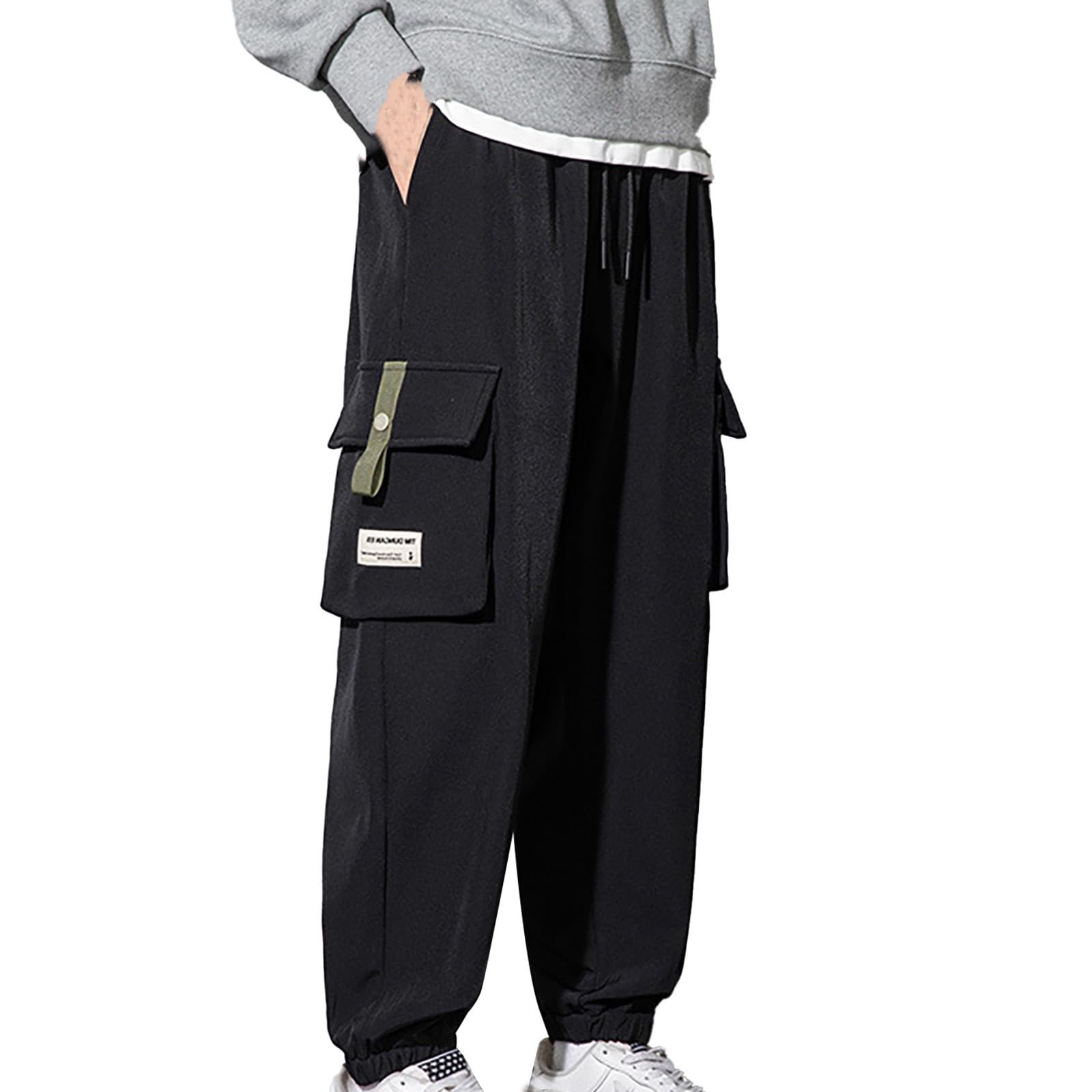 Pantalon cargo homme élastique avec poches multiples style jogging - 4