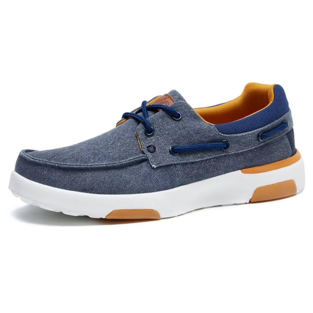 XPACS Men's Orthopedic Comfy Slippers, Stylish Arch Support Casual Shoes for Plantar Fasciitis Recovery, Non Slip Canvas Shoes for Heel and Foot Pain Relief