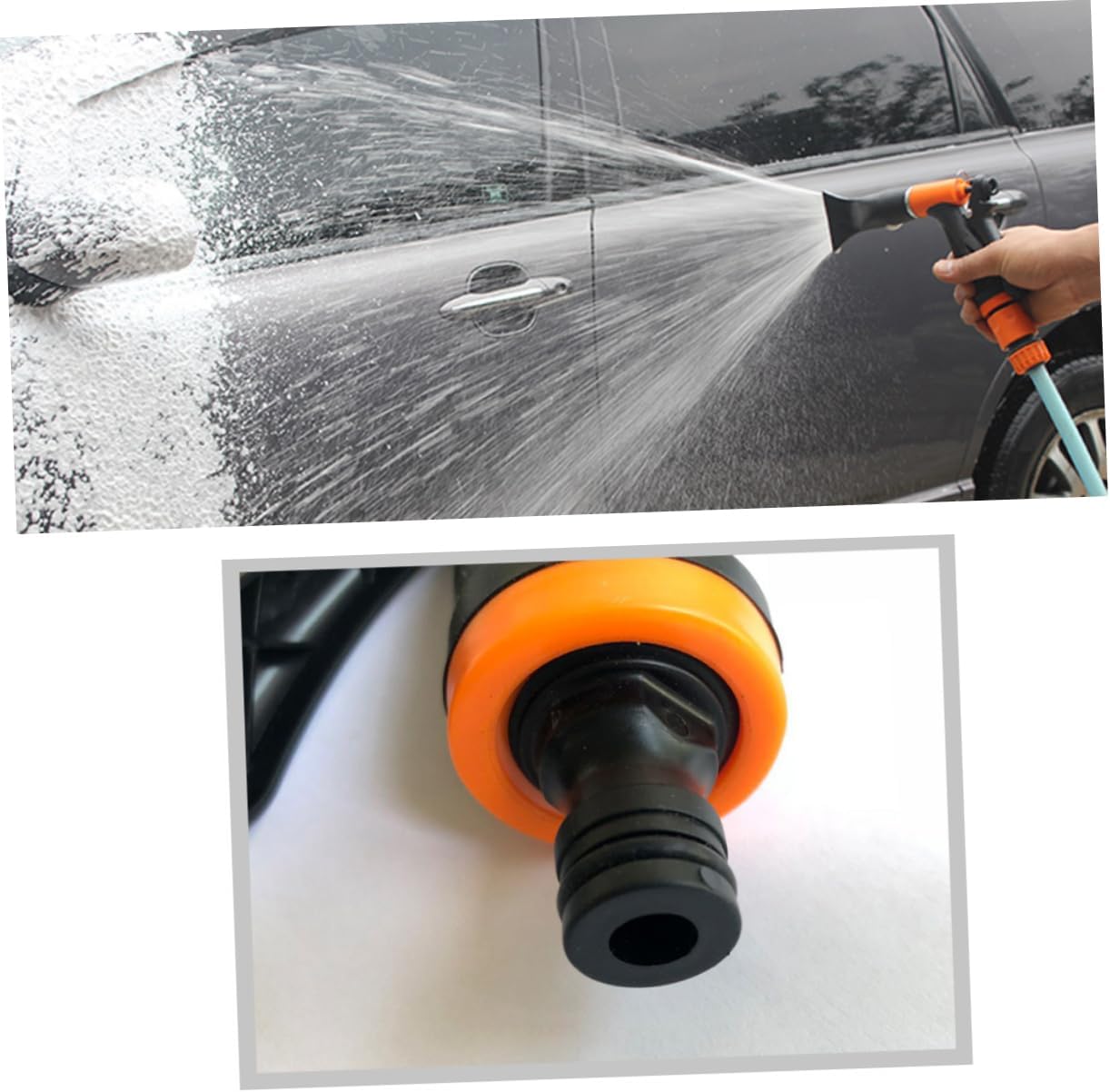 Car Soap Sprayer ABS Rubber Foam Nozzle for Siding Window Washing
