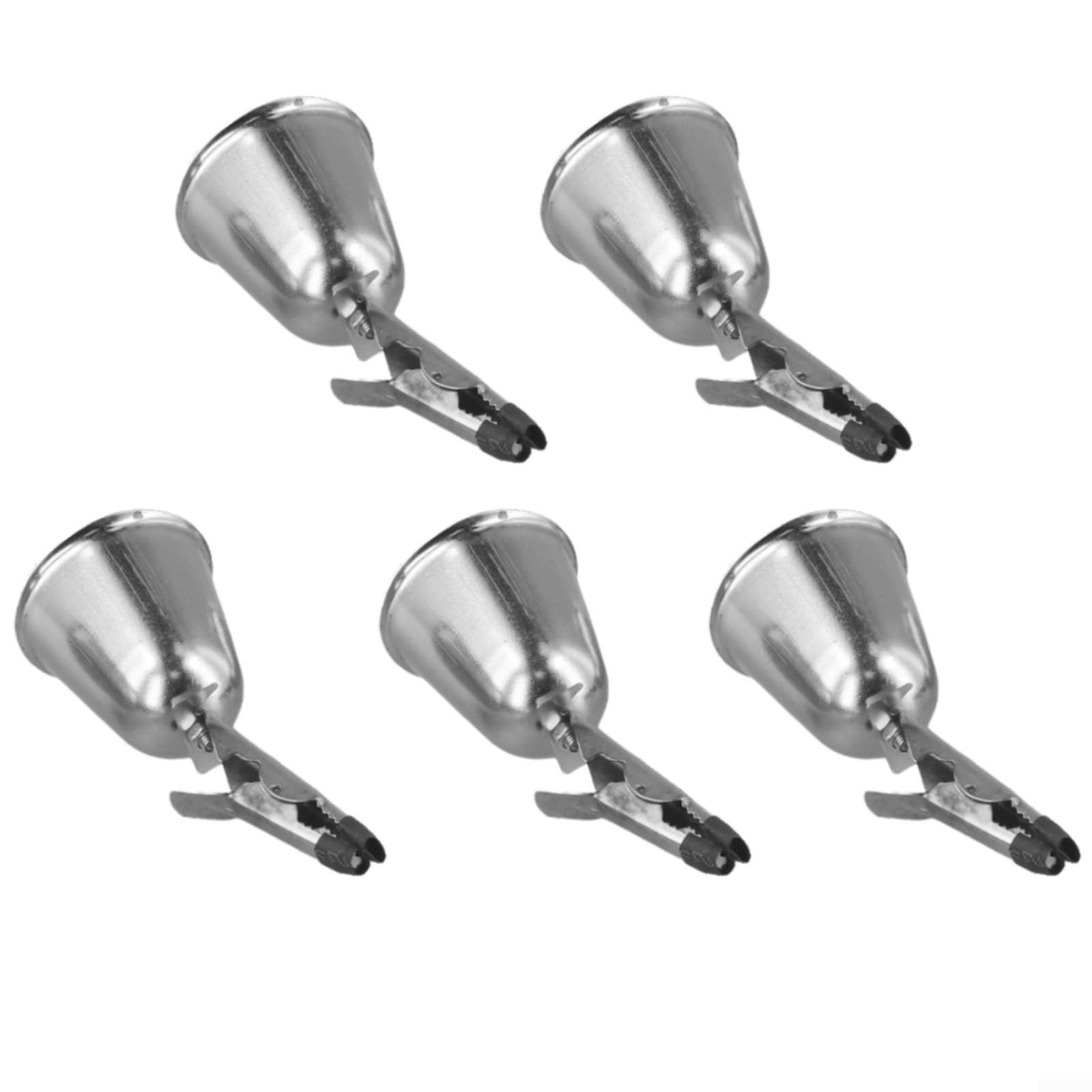 5 campanas de alarma de mordida de pesca, clips de metal para caña, ideal para pesca nocturna con alertas de sonido fuerte (pequeño)