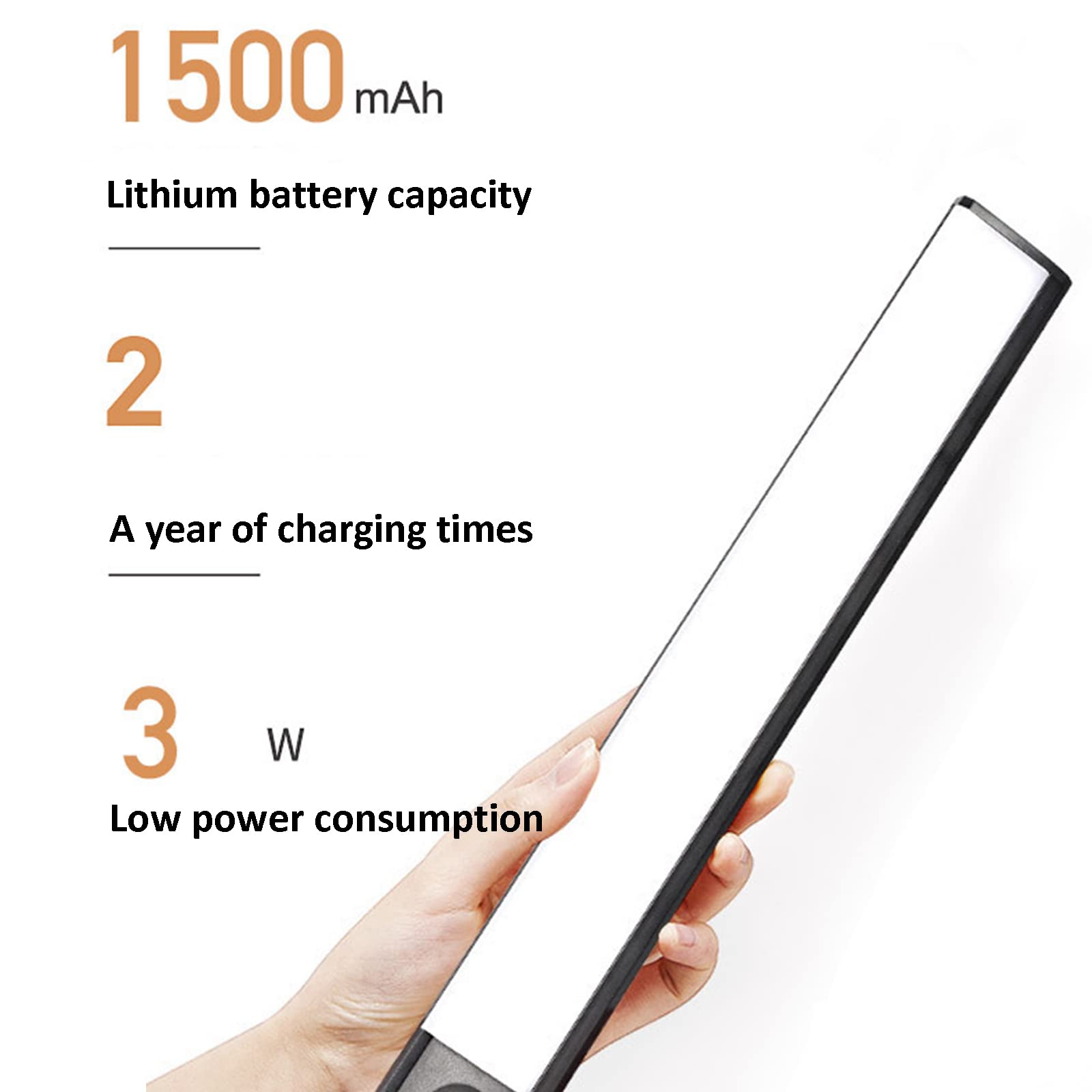 Luz Armario Led Sensor Movimiento 41 Led 30Cm, Luces LED Armario Pilas Sin Cable, 3 Modos, USB Recargable, Tira Magnética, Luz Nocturna Para Cocina Pasillo Armarios Escalera,Negro