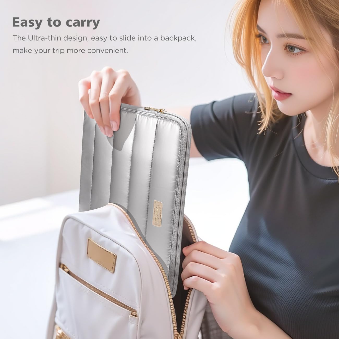 14 inch Shiny Puffy Laptop Sleeve Case for 14" MacBook Pro M4 M3, Surface Laptop Studio 2, ThinkPad E14 Gen 6, IdeaPad 3i, 14.5" XPS 14, Inspiron 14, 14" Yoga Pro 7 Gen 9 Laptop Bag Cover - Image 7