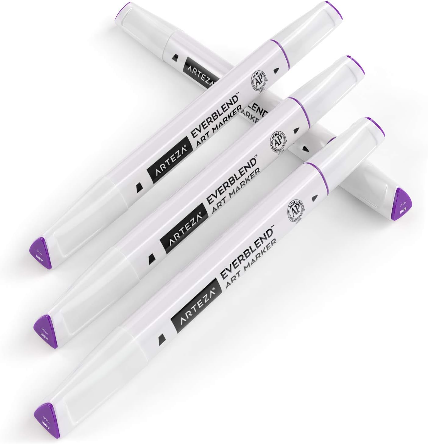 ARTEZAEverBlend Art Markers Violet A881 (Set of 4), Alcohol Based Sketch Markers with Dual Tips (Fine and Broad Chisel) for Painting, Colouring, Sketching and Drawing