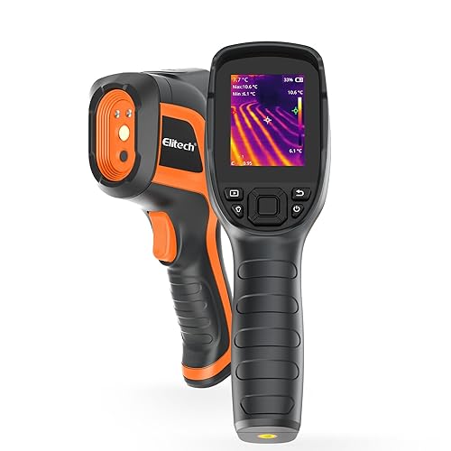 Elitech Cámara de imágenes térmicas cámara infrarroja de mano con resolución IR de 256 × 192, grabación de video en tiempo real, configuración de