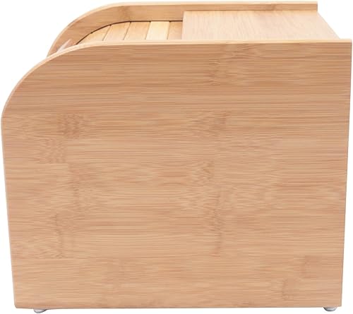 Miniatura 7 de Contenedor de madera para almacenamiento de arroz con taza medidora, caja de almacenamiento en seco para cereales de harina, capacidad de 11 libras