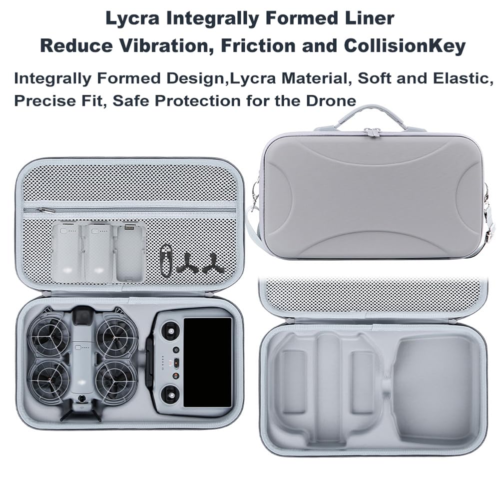 Étui de transport compatible avec DJI Neo 2 et manette RC 2, sac de rangement de protection portable en PU pour accessoires de drone Neo 2