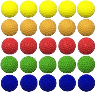 Maedack 100Pcs 0.9 Inch Soft Foam Balls Refill Balls, Refill Pack Balls Foam Bullet Ball Replacement Refill Pack for Blasters Guns - Safe Fun, Bright Colors, Birthday for Boys and Girls