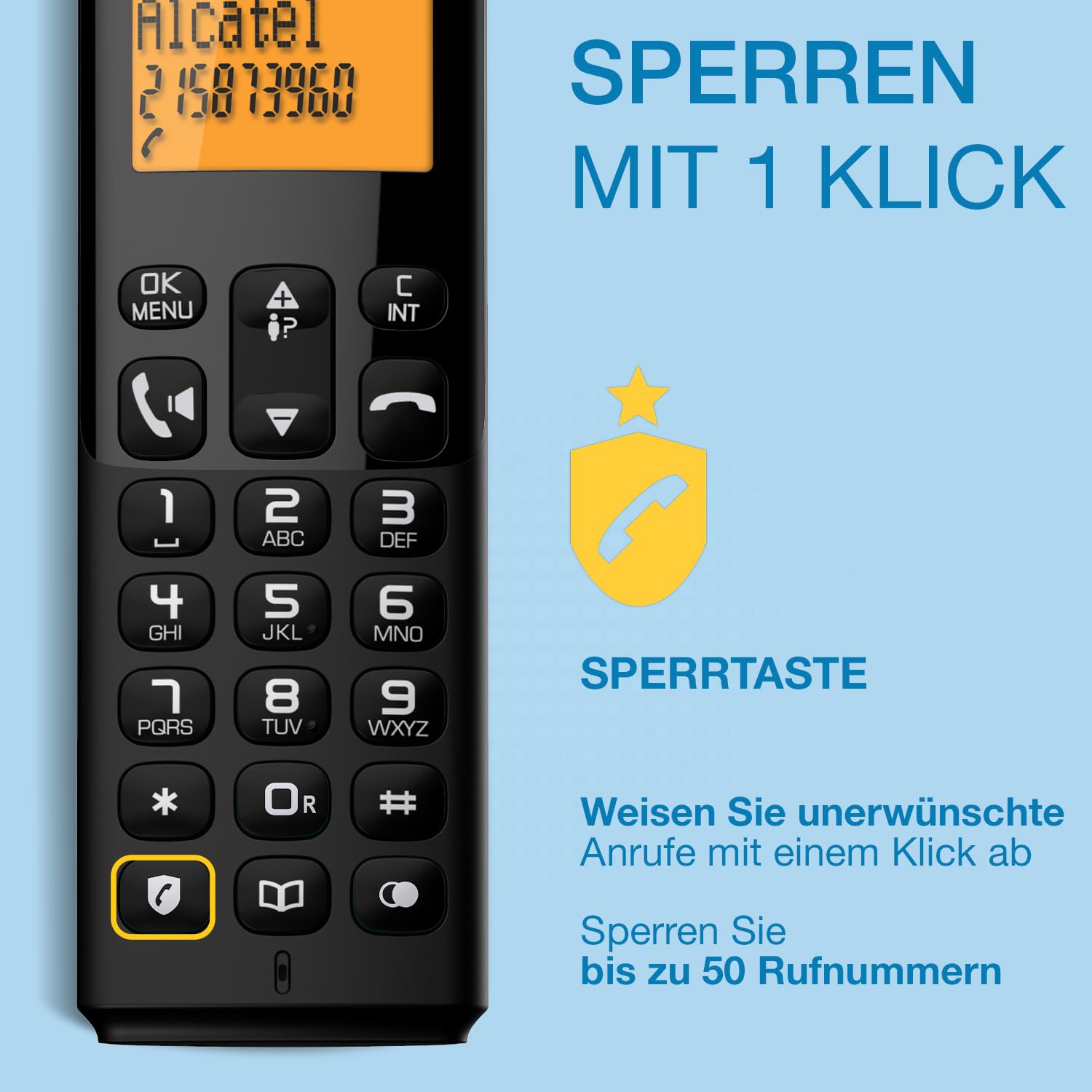 ALCATEL E260 S. Voice Duo - Draadloze DECT-telefoon met