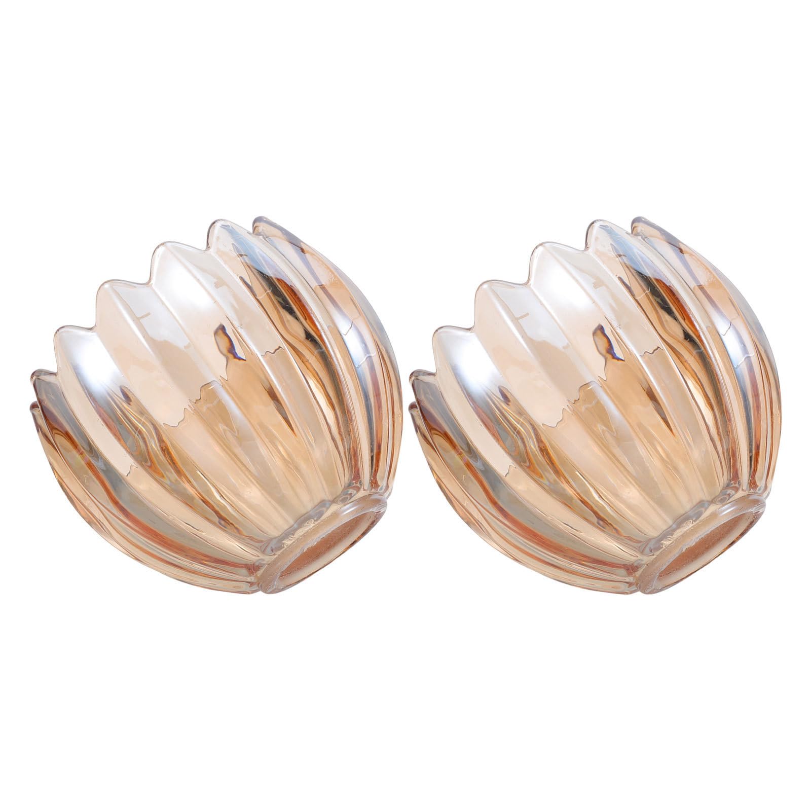 MAGICLULU Abat-jour en verre 2pcs forme de fleur vintage, diamètre 42 mm, hauteur 10,5 cm, conçu pour lampes sur pied dans les salons et espaces de vie