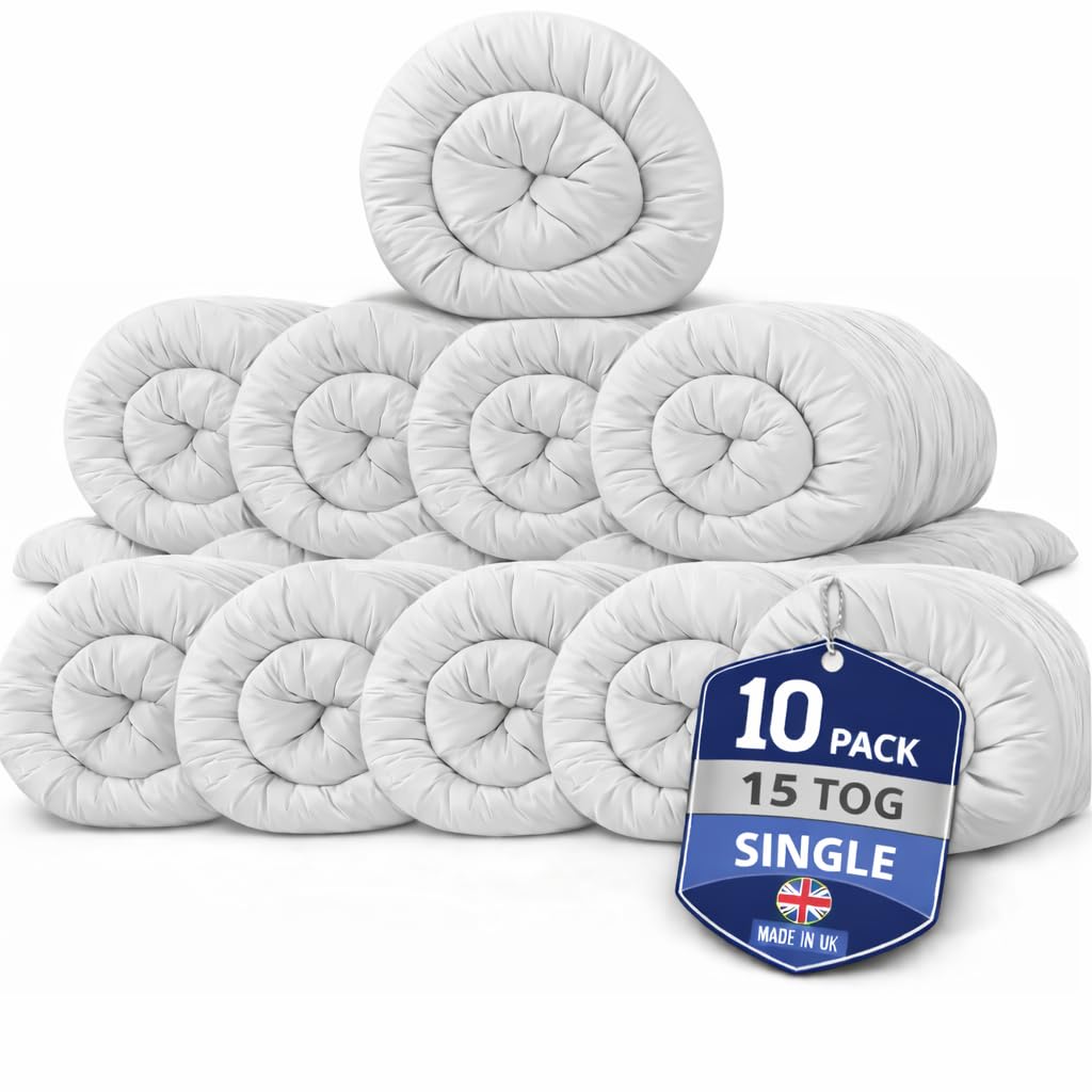 Hafaa Double Duvet 10.5 Tog (2 Pack) Anti Allergy Duvets All Year Roud Hollowfibre Filling Thick and Warm Duvet Double - UK Made Quilts — view 50