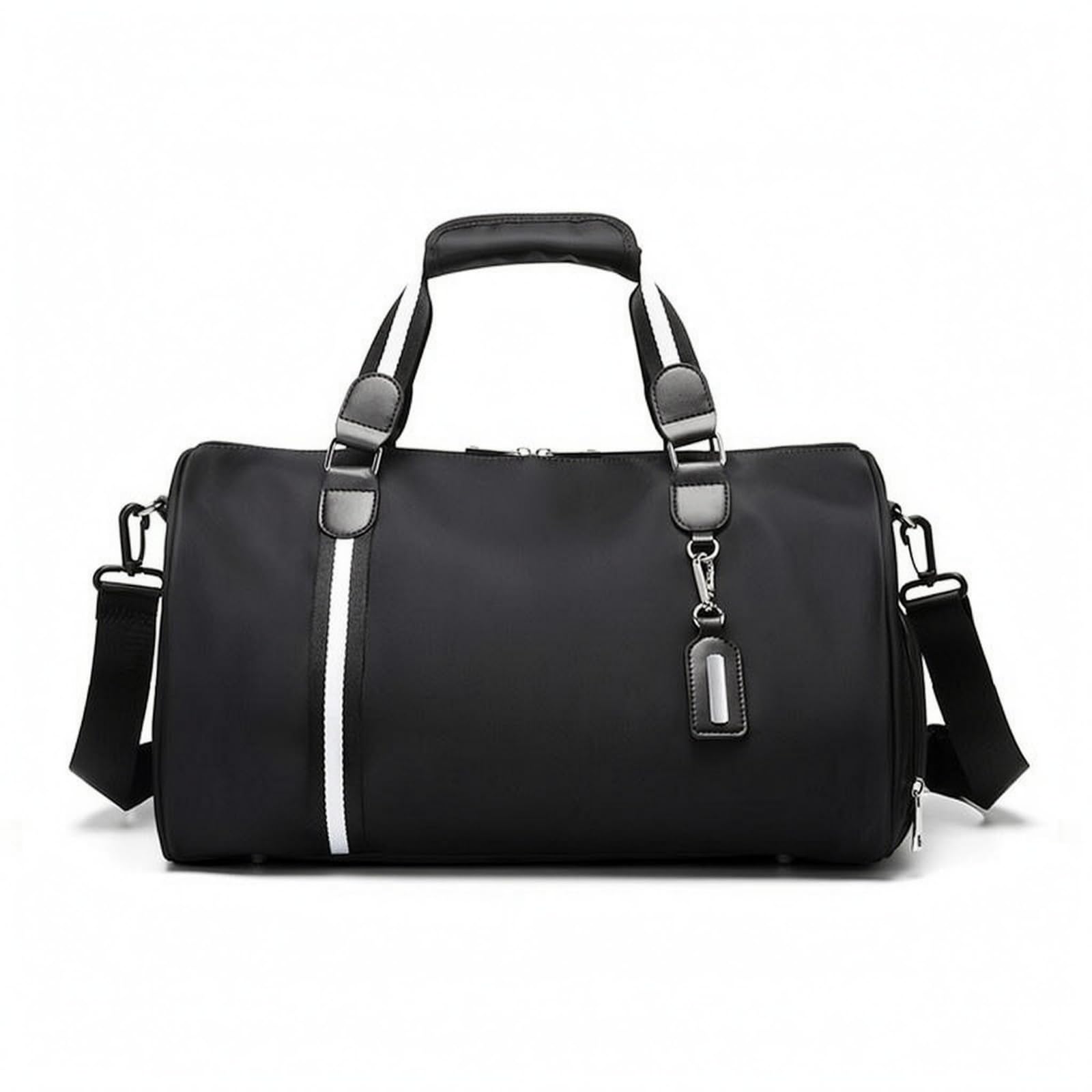 F Fityle Bolsa de Viaje para Hombre Maleta de Mano Bolso Deportivo Equipaje de Nylon con Bandolera Ajustable y Bolsillos con Cremallera Adecuada para Viajes