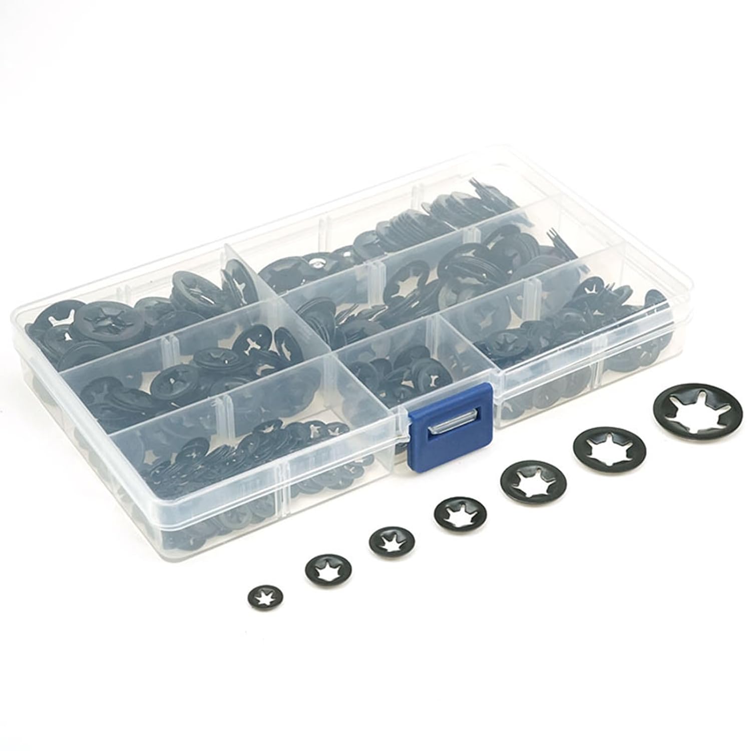 290pcs Black Carbon Steel Internal Tooth Lock Washers Set Suitable for A Variety of Applications Essential Repair Part