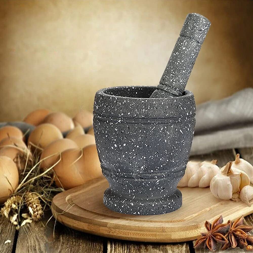 Mühle Mörser Mahlschüssel Knoblauchpresse Stößelmühle Granit Dekor Gewürzbrecher Kräuter Pfeffer Mischtopf Küchenmühlen Werkzeug Schleifen
