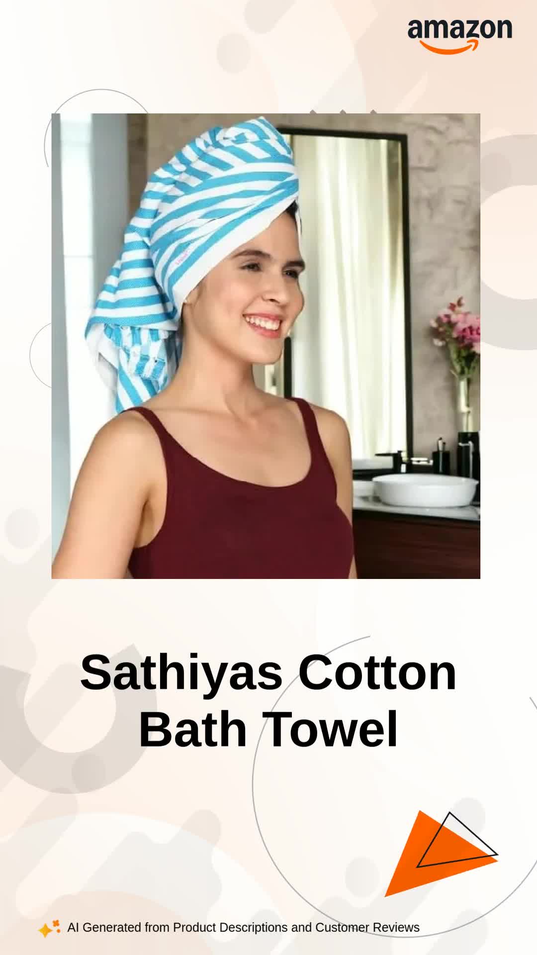 Sathiyas Cotton Non-Terry Bath Towel 480 GSM Ultra Absorbent Super