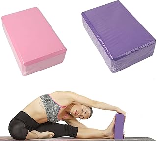 Yoga Block, 2PCS EVA Foam Yoga Brick For Balance Stretching Pilates, High Density Gym Bricks, Lightweight Fitness Yoga Bricks, Non Slip Block For Yoga, Pilates And Home Workouts