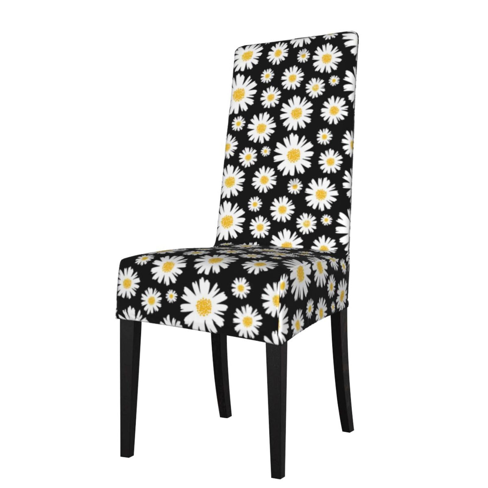 LKYMOH Daisy Florals, Chair Covers Stretch Chair Slipcovers for Dining Room, for Party Pet Protection Universal Fit Soft Polyester