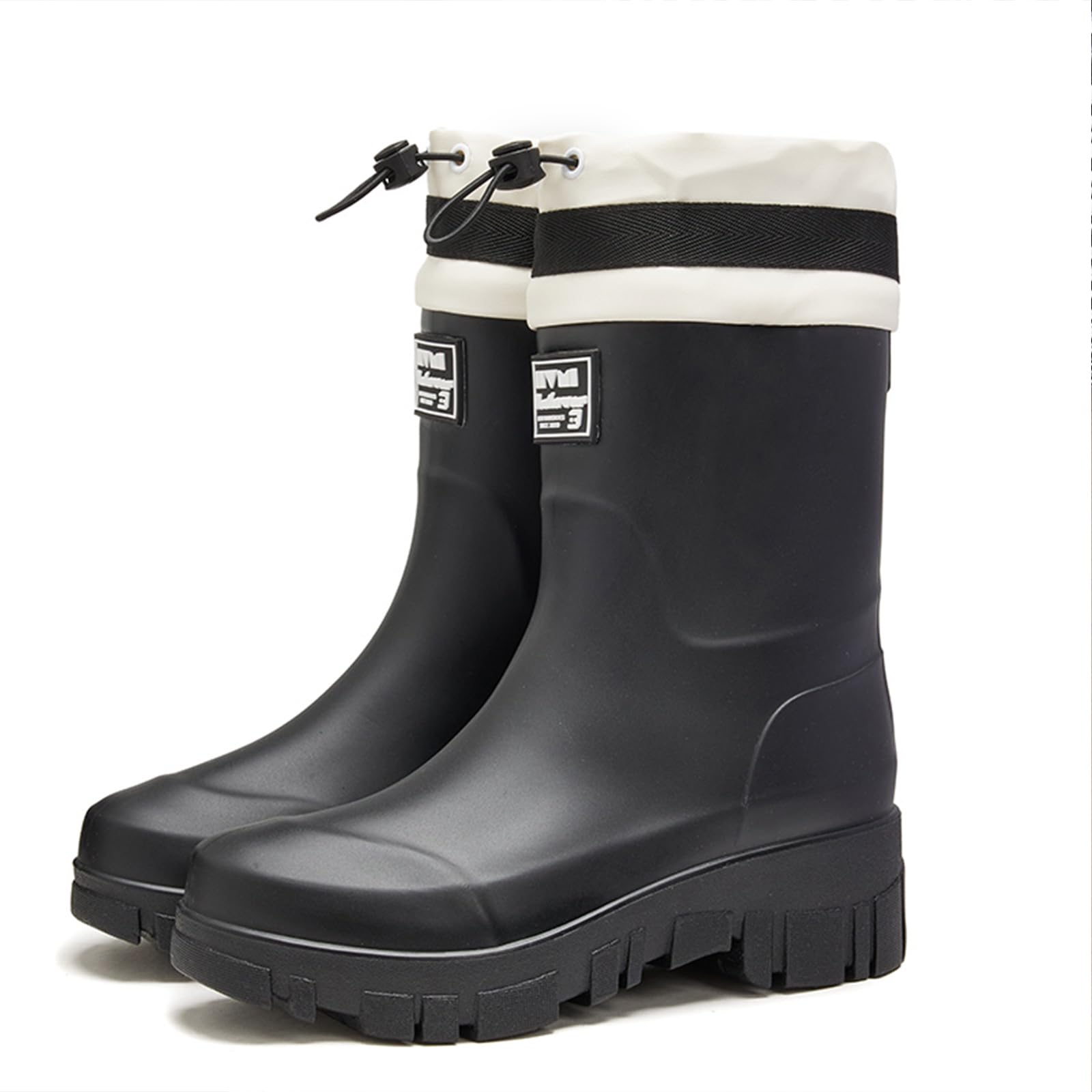 Nutropa Waterproof Mid Calf Women Rain Boots Lightweight Comfortable Wide Calf Garden Shoes