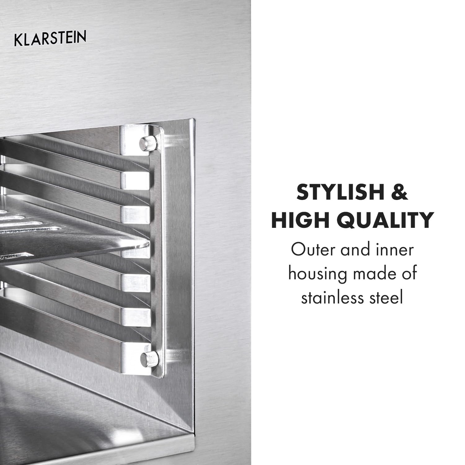 Klarstein Hannibal - Parrilla alta temperatura interior, Potencia: 2.200 W, Temperatura: 200-850 °C, Elemento infrarrojo, CharForce System, Superficie: 18,5 x 30 cm, Display LED, Temporizador, plata