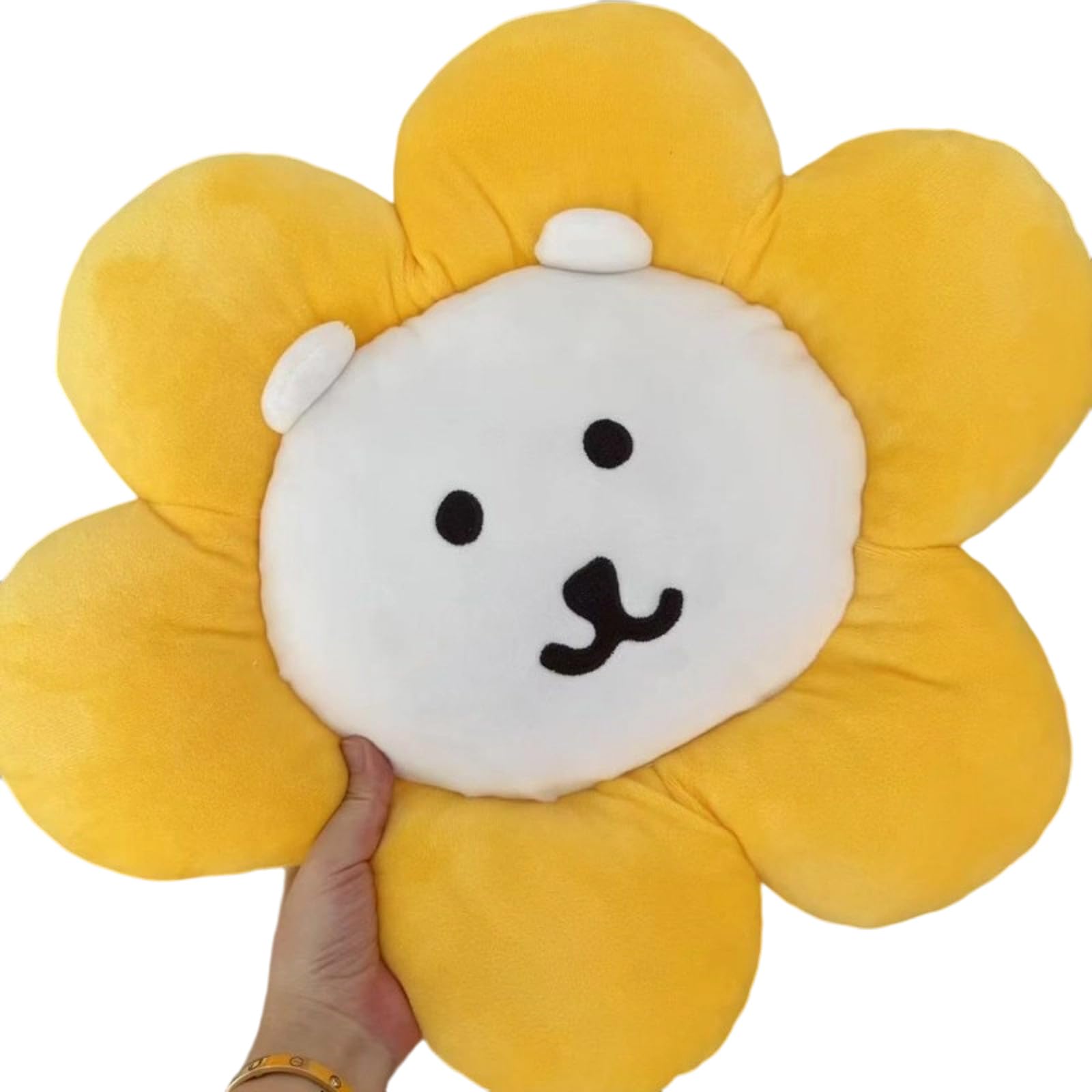 Buxuaaaa Plushes Flower Pattern Floor Cushions for Nursery Bedroom Sofa Supportive Seat Pillows 45x45cm Kids Room Decoration Cushions