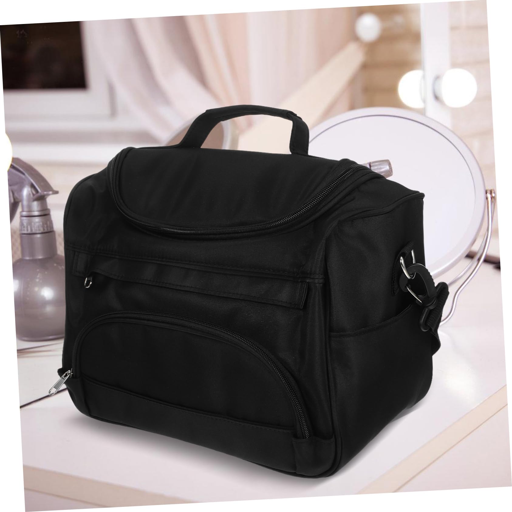 Borsa Porta Utensili per Parrucchiere Portatile Grande Capacità Nero