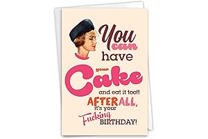 NobleWorks - 1 Funny Birthday Greeting Card - Sassy Birthday Card for...