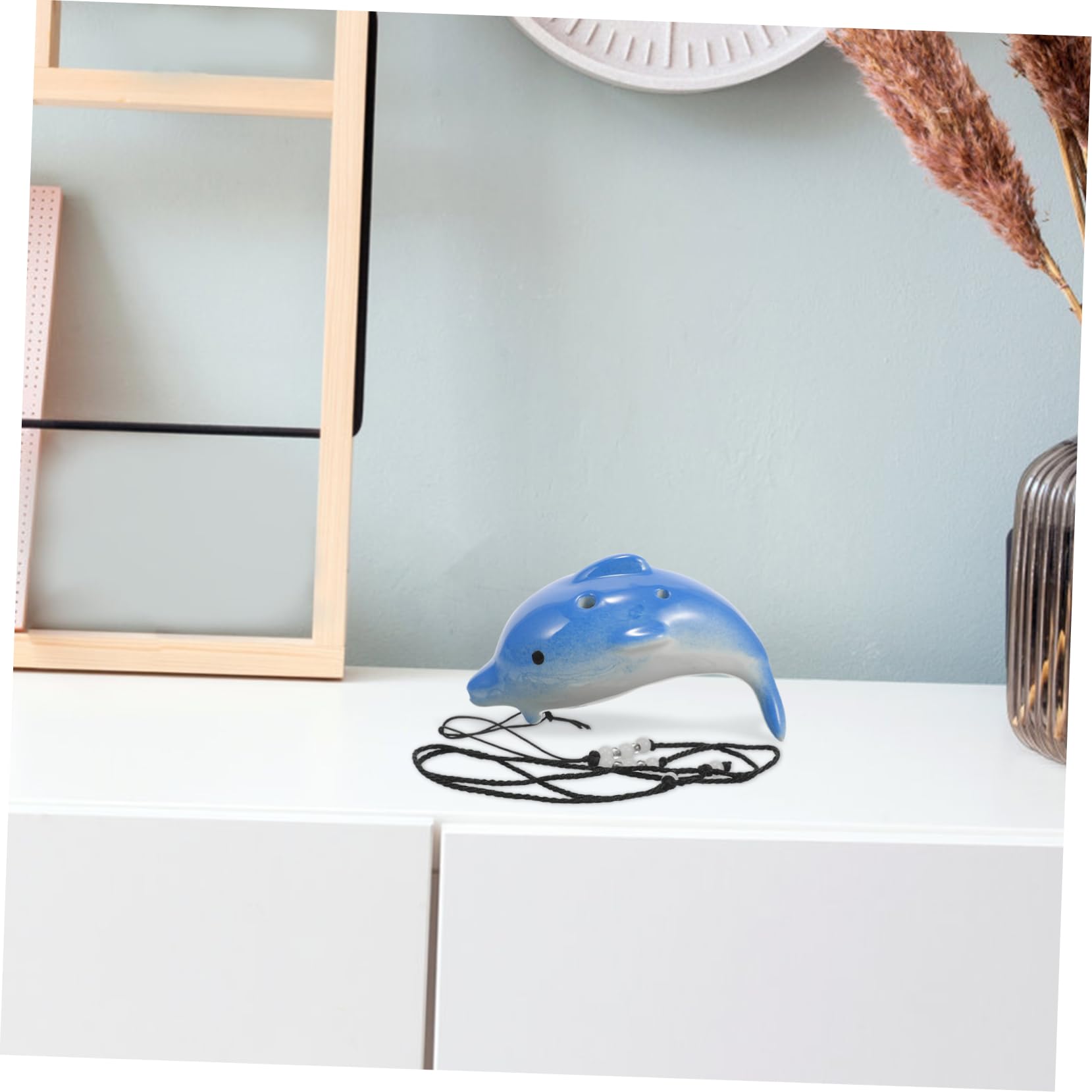 Levemolo Cute Ocarina Musical Instrument for Beginners Portable Dolphin Design present for Color Sound
