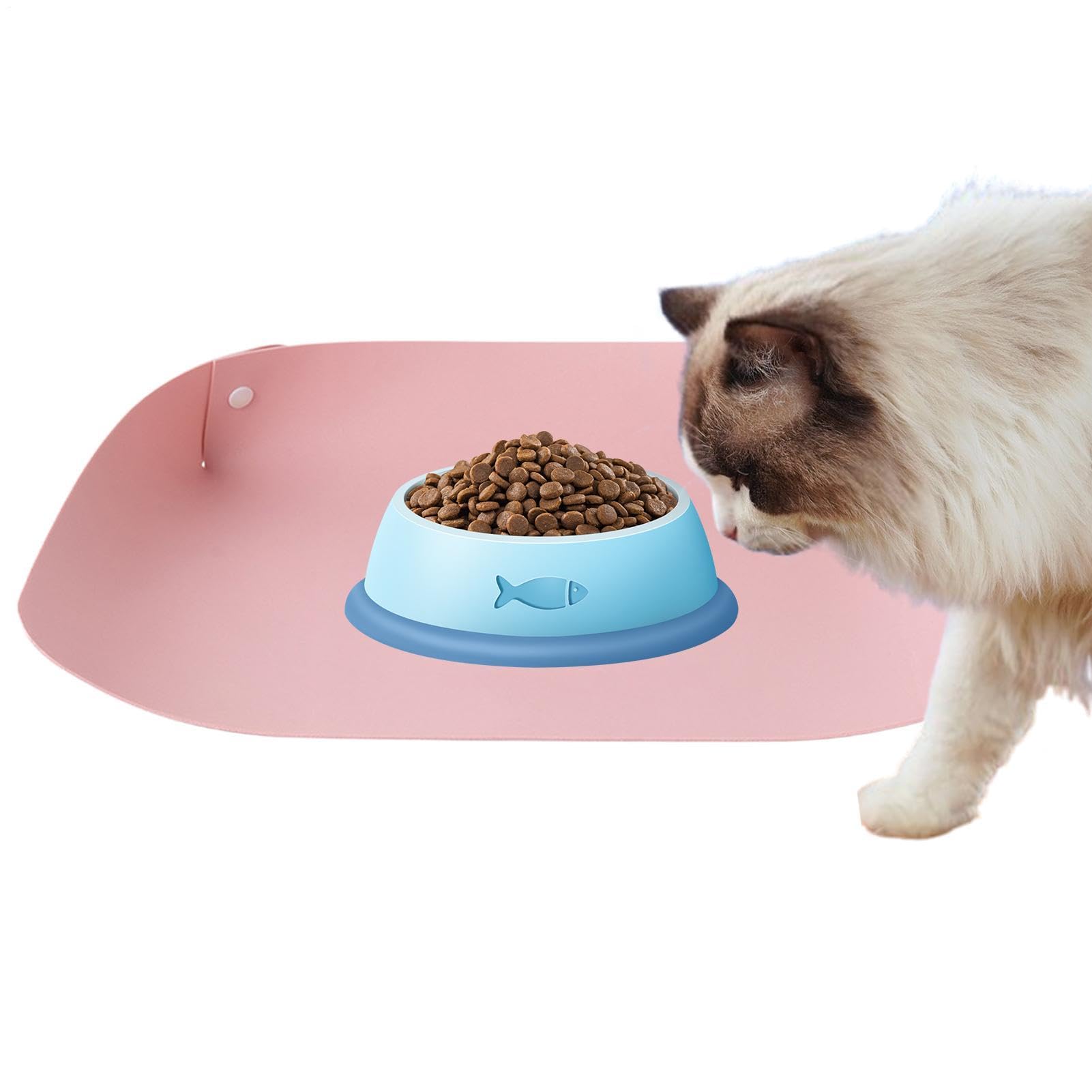 Katzenfuttermatte Rutschfeste, Fleckenabweisende Hochrandunterlage | Hundefutter Und Wassermatte Für Kätzchen, Welpen Und Pudel, Für Futter- Und Wassernäpfe, Boden, Zwinger, Tierhandlung Und