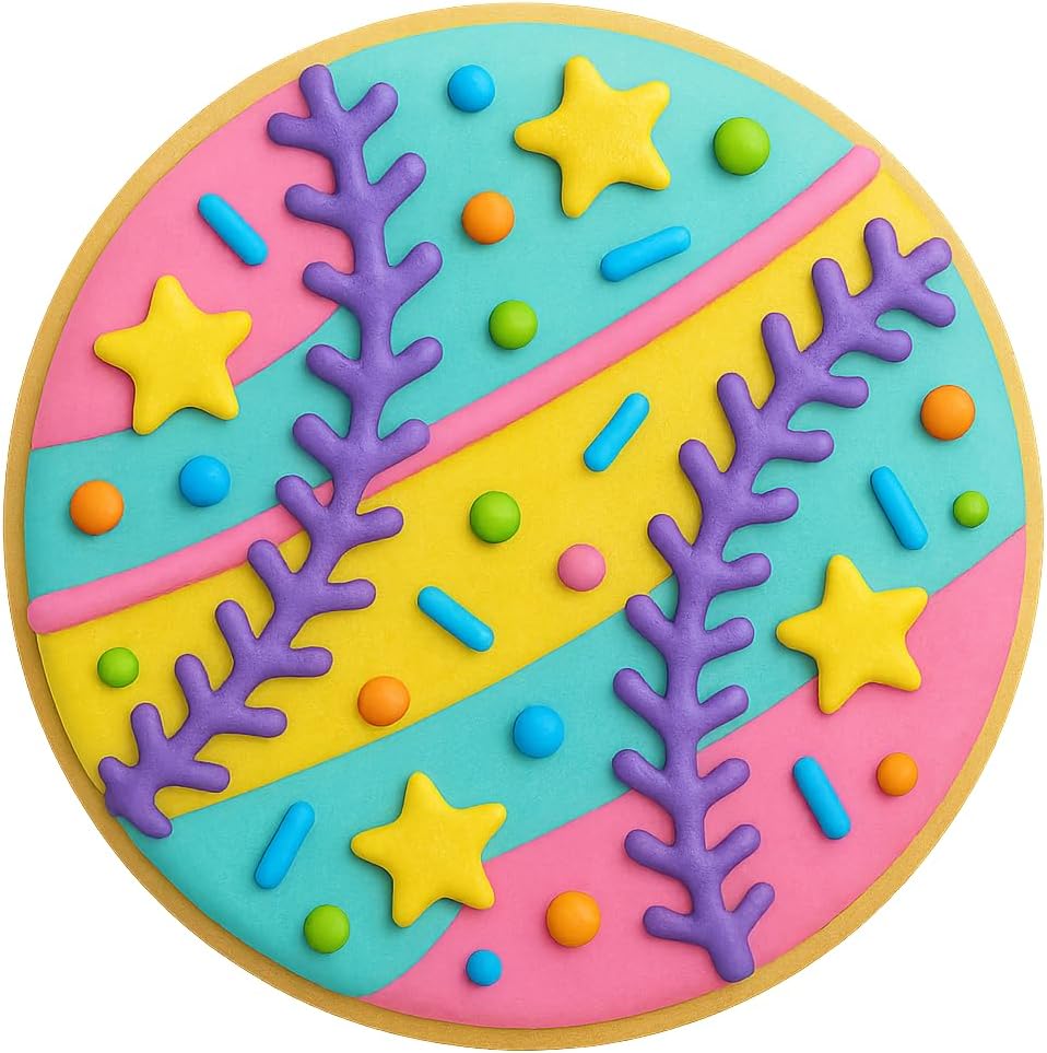 Baseball Cookie Cutters Trio (4", 3", 2") - Ideal for Sports-Themed Baking, Ballpark Celebrations, and Everyone's Parties (Random Colors) image 5