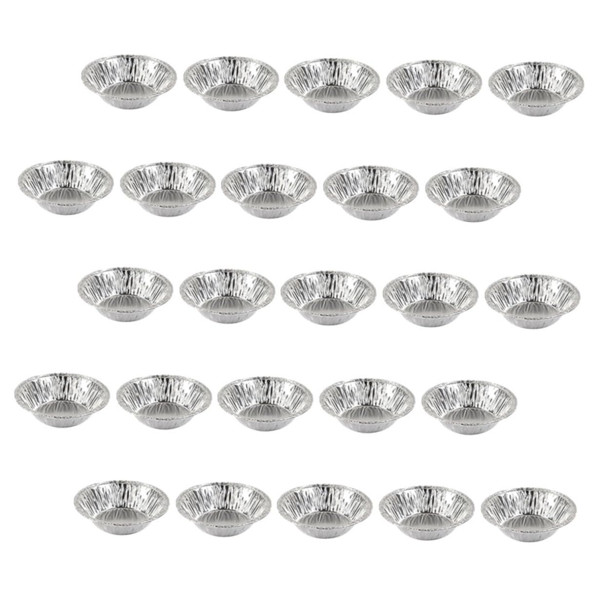 RORPOIR 100pcs Egg Tart Mold Foil Pudding Dish Tinfoil Tart Trays Pie Tartlet Trays Mini Cheesecake Pan Disposable Egg Tart Trays Foil Pie Cases Dessert Baking Trays Tin Foil Aluminum Foil