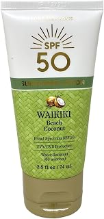 White Barn Travel Size Waikiki Beach Coconut Spf 50 sunscreen Lotion