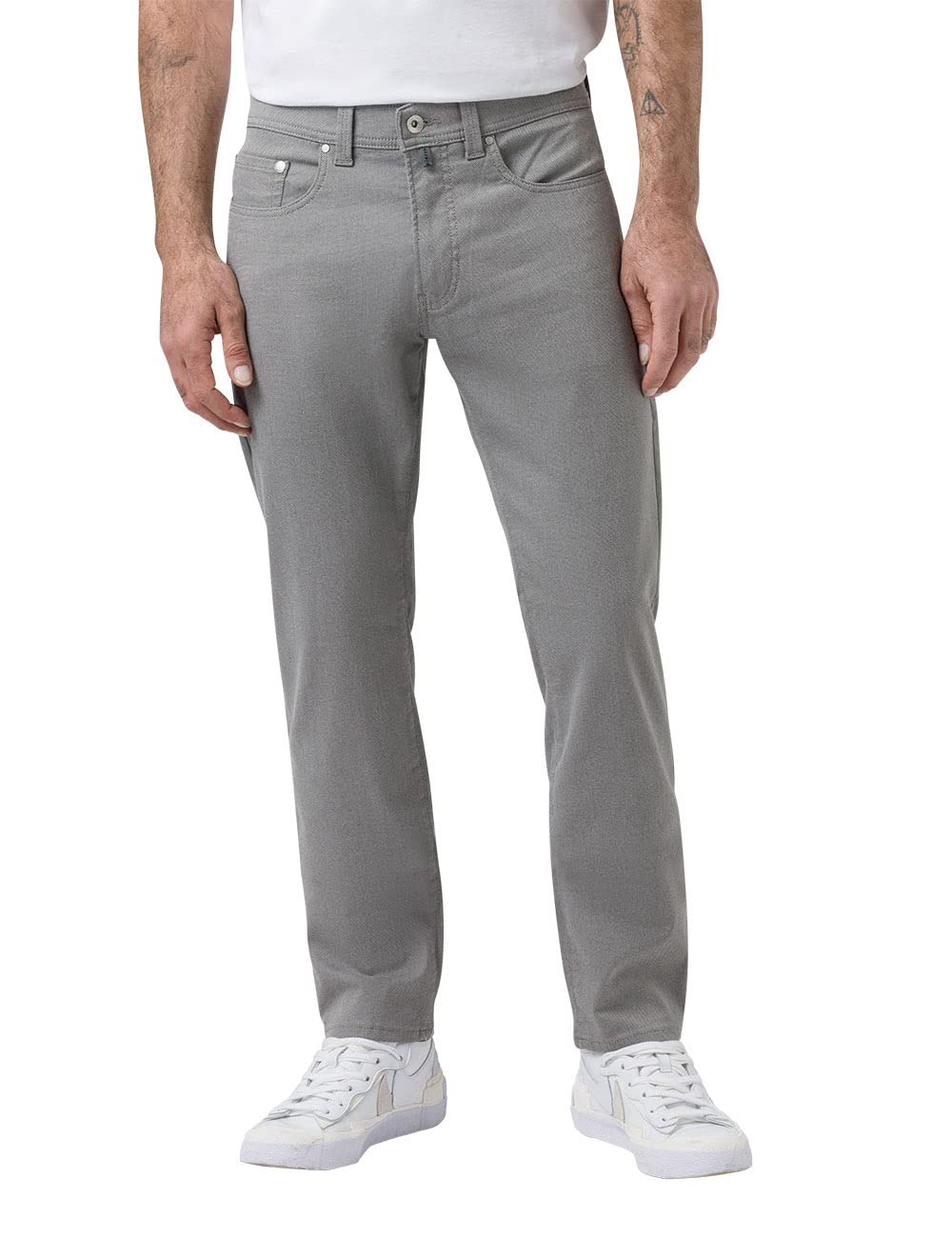 Pierre Cardin Herren Freizeithose Futureflex Lyon | Männer Hose | Tapered Fit | sharkgray 4200 9102 | 31W - 32L