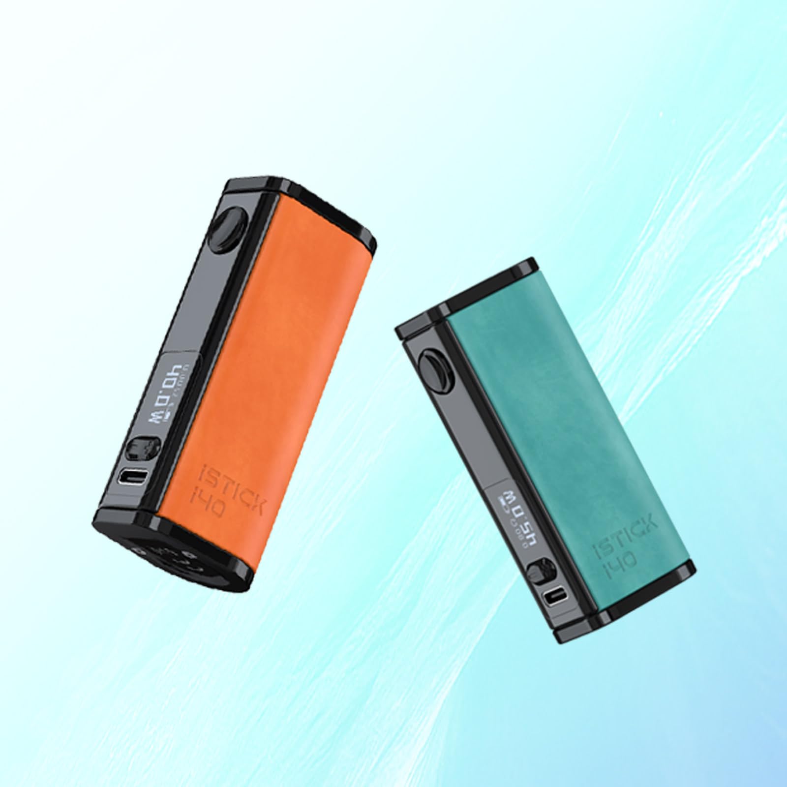 Eleaf iStick i40 Vape Without Nicotine Kit Electronic Cigarette Box Mod 40W 2600 mah leather vape (Schwarz)
