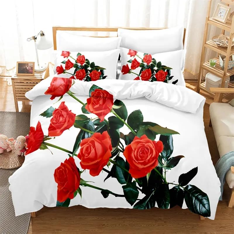 Parure de Lit 220x240 Rose Adulte en Microfibre Douce pour Suite Parentale
