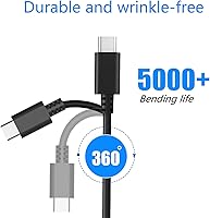 Vista 3 de Cargador para Nintendo Switch, cargador USB C GaN de 39 W para interruptor con cable de carga de 6 pies, adaptador de fuente de alimentación de CA