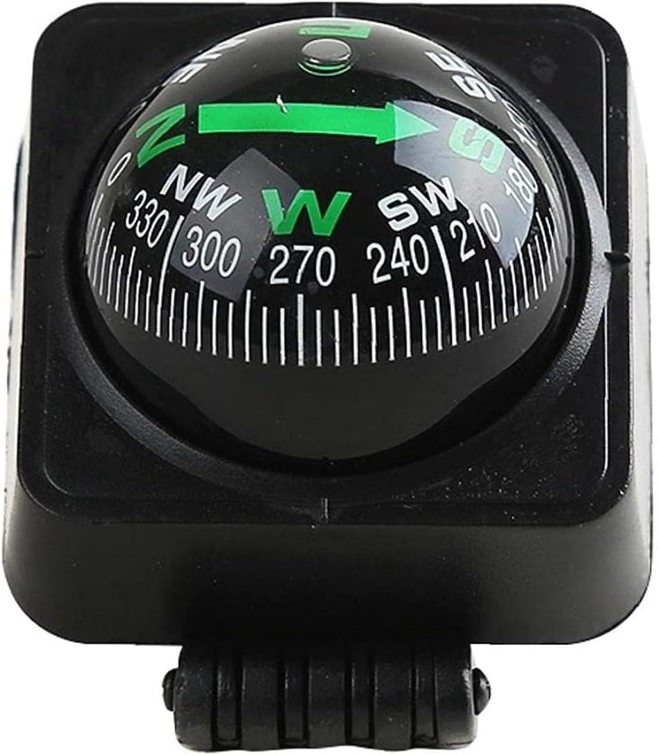 Auto Compass Navigation Ball Mini Vehicle Interior Ornaments Outdoor Car Guide Self Adhesive Mount for Car Dashboard Nice Processed : Automotive