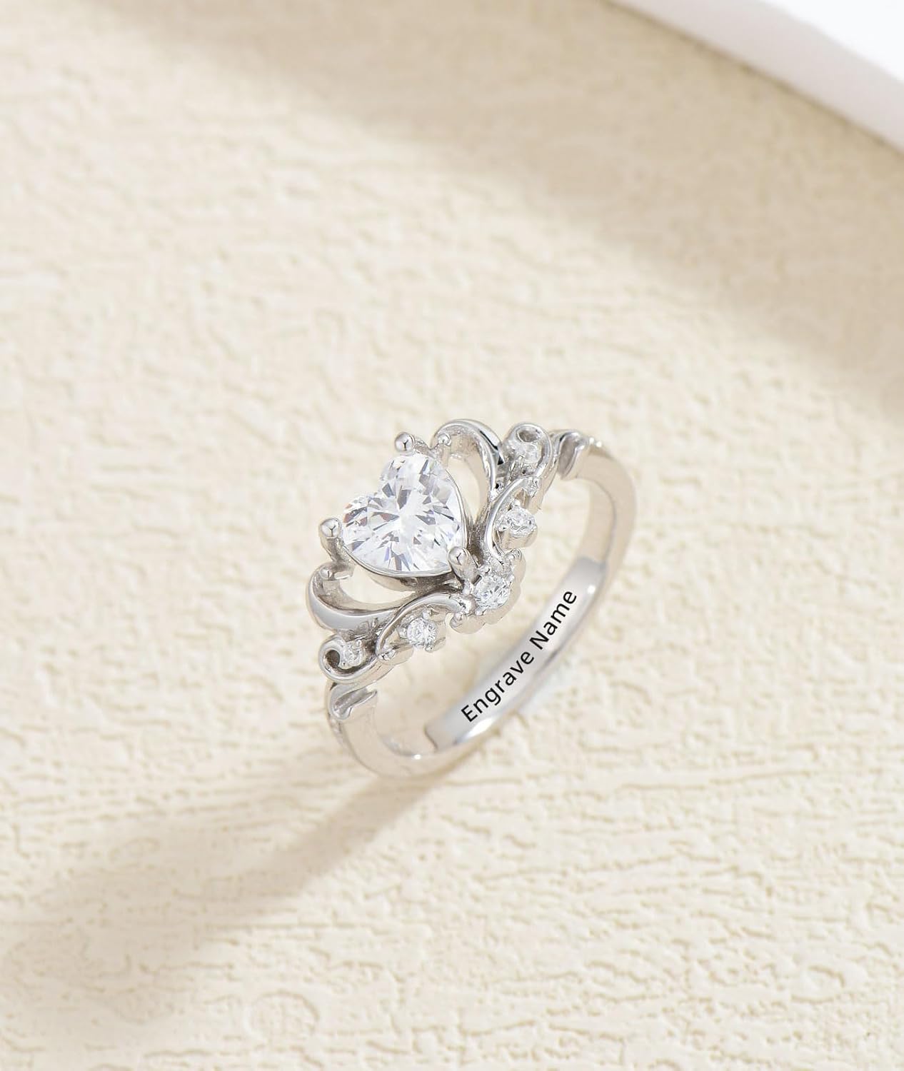 1 Carat Heart Shaped Moissanite Engagement Ring D Color VVS Clarity 18K Gold Plated 925 Sterling Silver Vintage Moissanite Rings - Image 5