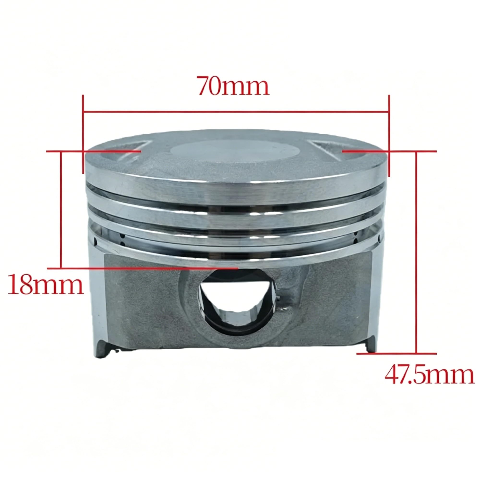 Fasce Elastiche 70mm Per WH250 Per WH 250 Motore 16mm Pin Assemblaggio Con Anelli Foro Kit Pistone Moto Pistone