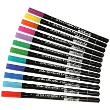 Artemio Zig Art and Graphic Twin Marker 12 Piece Set Bright Colours