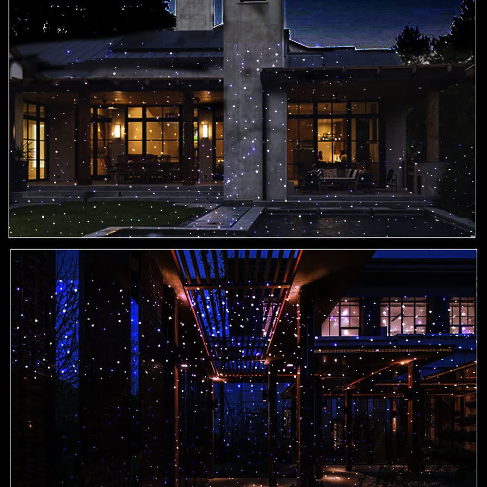 Proiettore di lucciole a LED - Luci Natalizie da Esterno per Giardino, Patio e Feste di Natale. Luce paesaggistica con Effetto Cielo Stellato in Movimento.