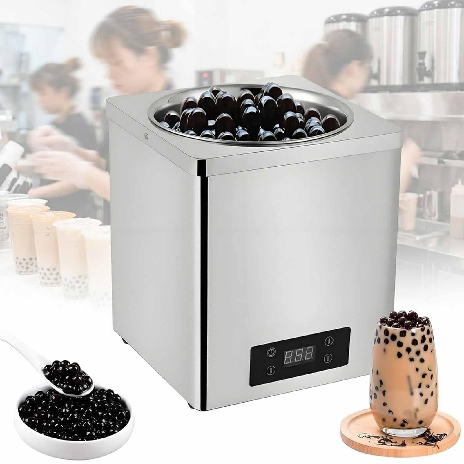 MObyat 3l/7l Commercial Tapioca Pearl Warmer Machine, 600w Electric Soup Warmer Heat Preservation Machine With 4-layer Inner Liner, Three-dimensional Cyclic Heating, For Milk Bubble Tea 3L