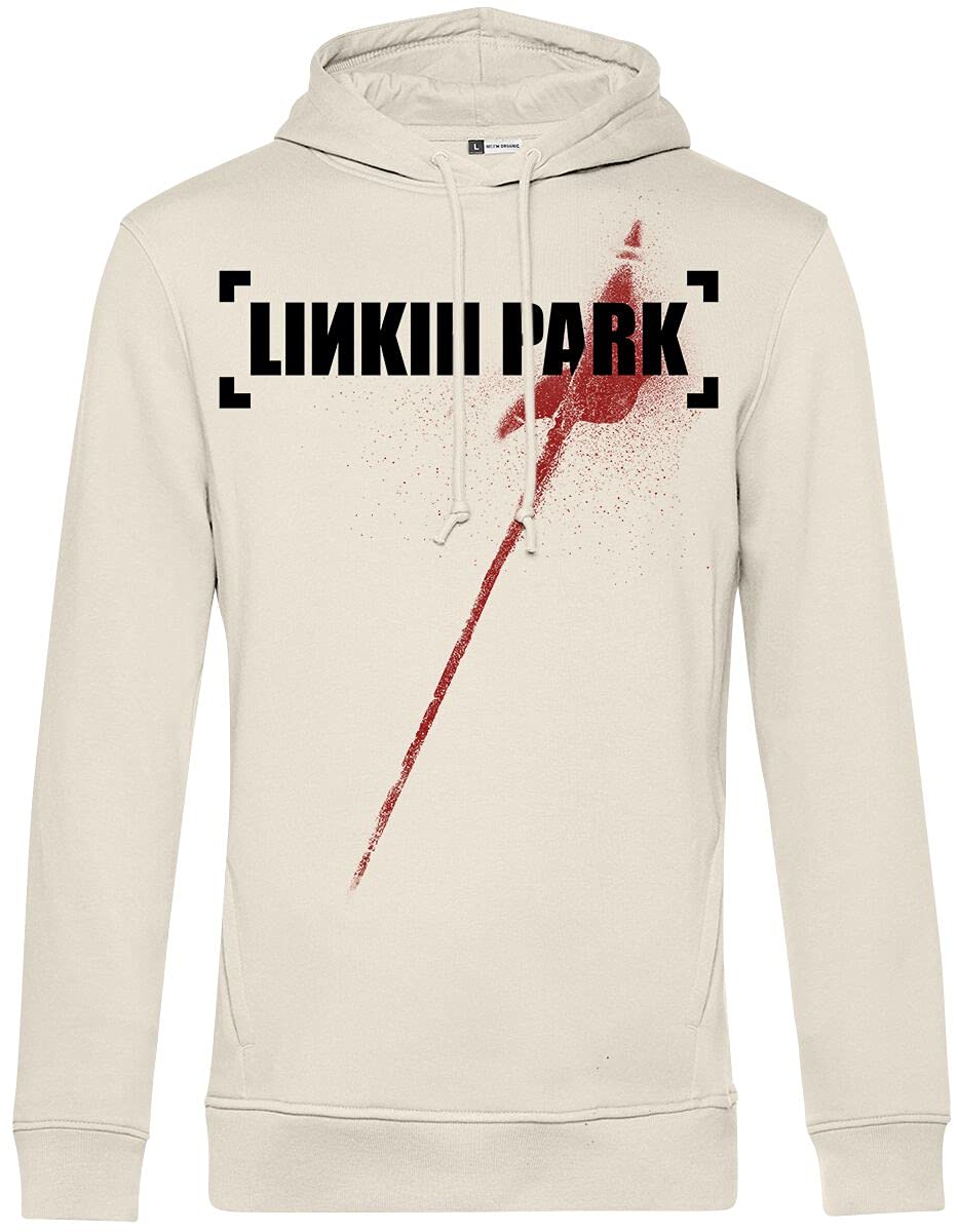 Linkin Park Hybrid Theory – Red Flag Homme Sweat-Shirt à Capuche Beige Regular/Coupe Standard