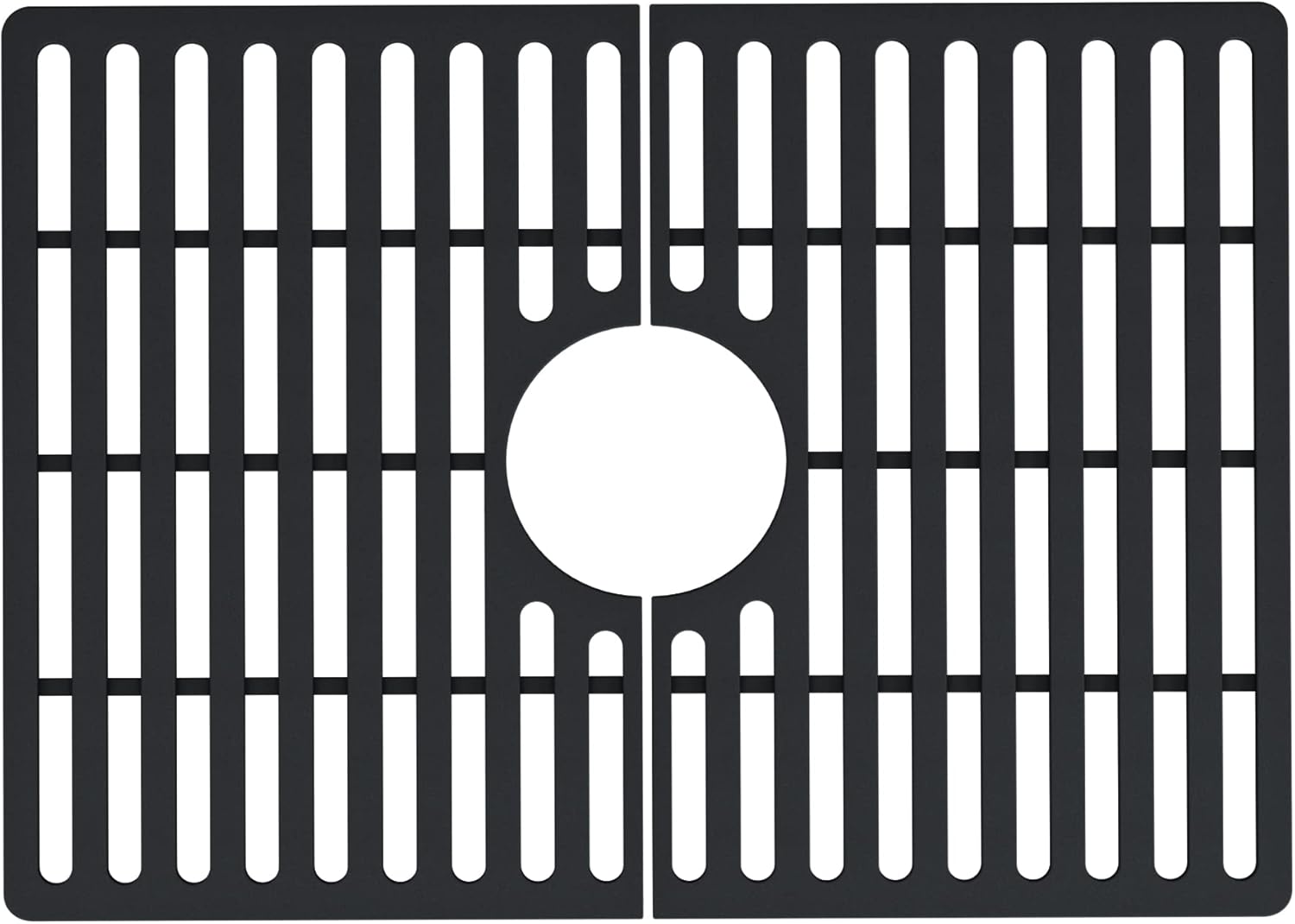 VIGO 21 in. x 15 in. Silicone Kitchen Sink Protective Bottom Grid for Single Bowl 24-in Sink in Matte Black - VGSG2418MB