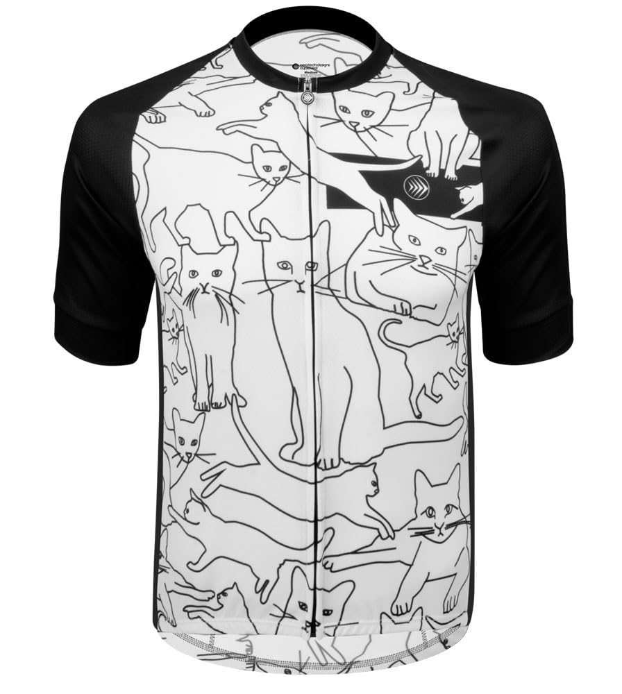 AERO|TECH|DESIGNS | Men's Club Cycling Jersey | Cat Outline | 3X-Large
