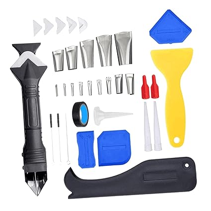 CLUB BOLLYWOOD 35 Pieces Caulking Finish Tool Set Caulk Grout Smooth Remover for Home Floor | Tools | Hand Tools | Other Hand Tools|Other Hand Tools