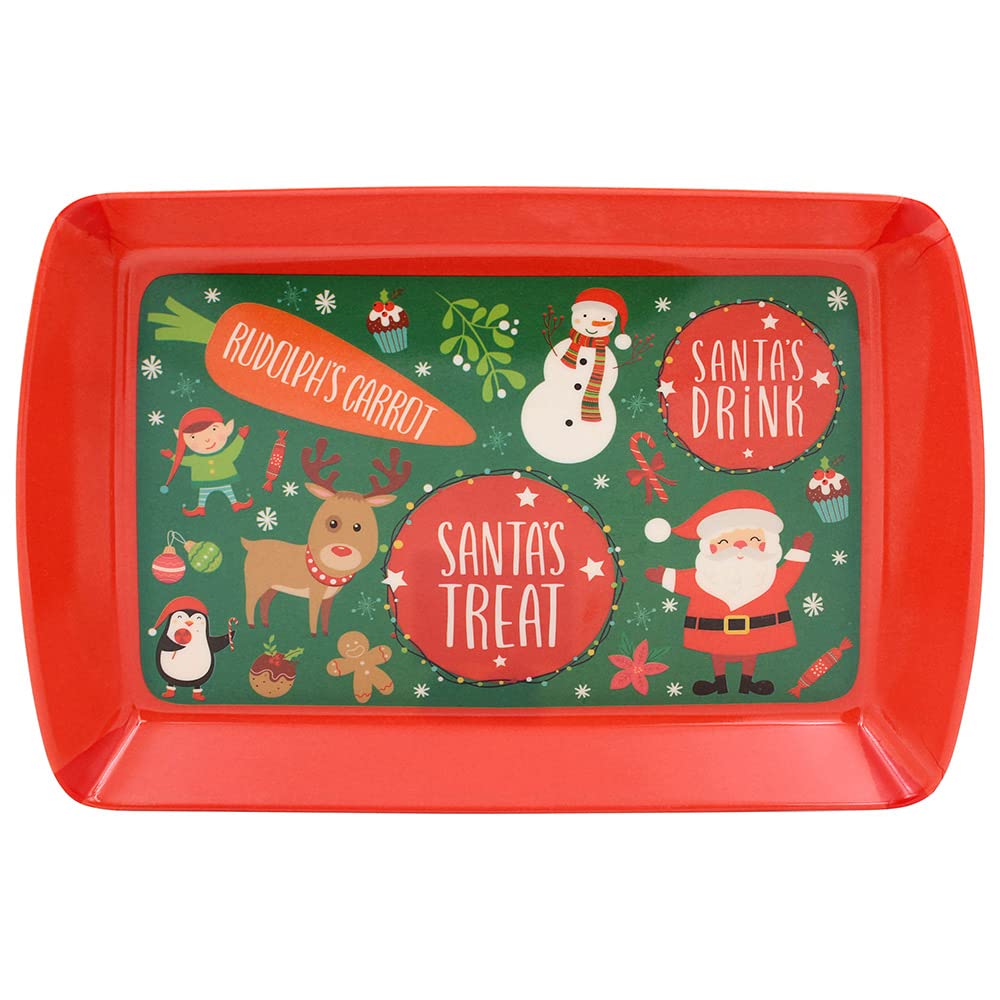 Lesser & Pavey Green Christmas Eve Santa Treat Xmas Tray